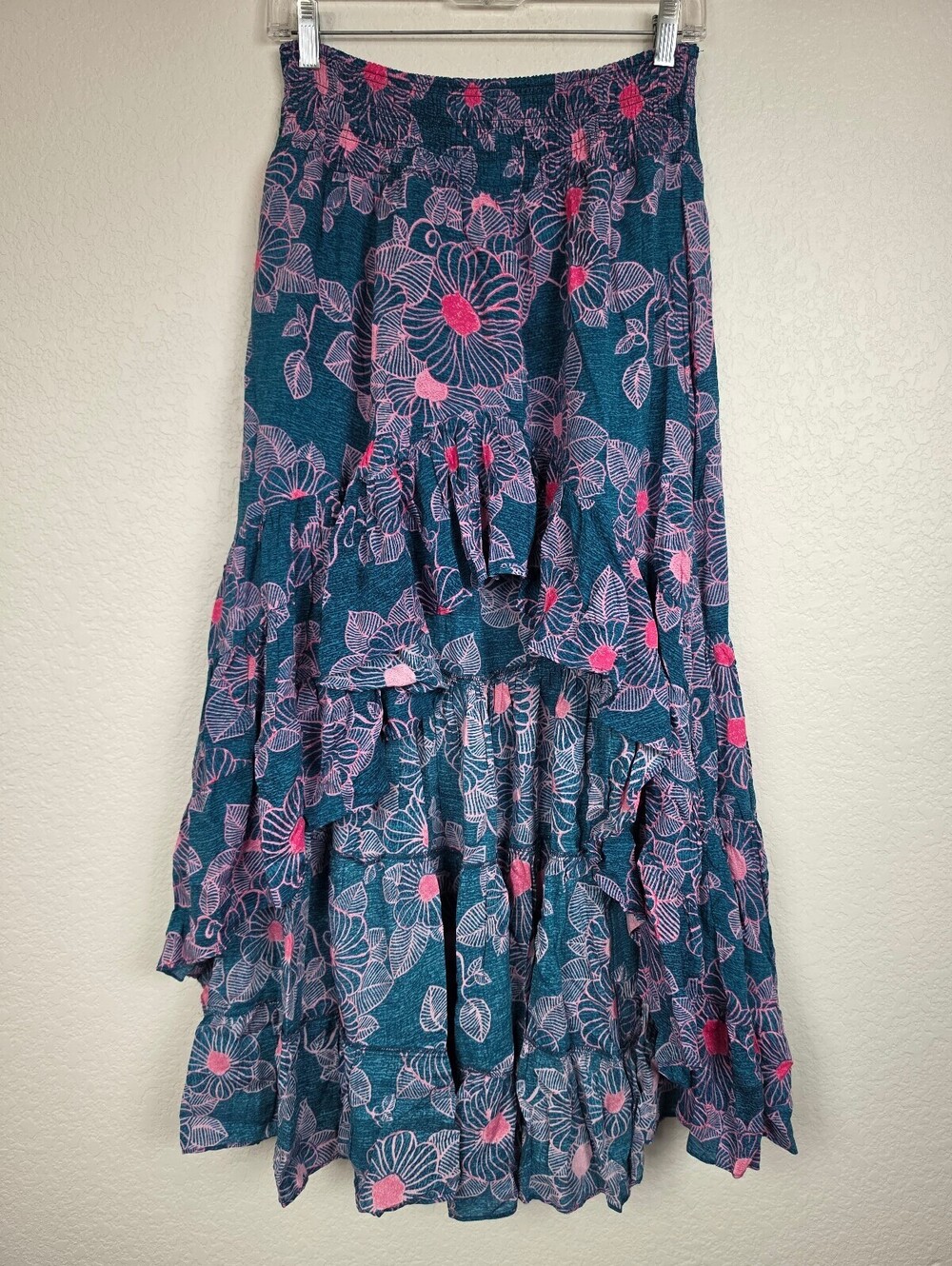 Free People Floral Patterned Tiered Maxi Skirt